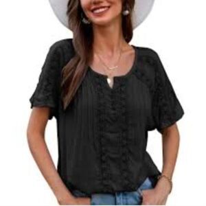 Calligraphie Lace and Ruffles Blouse (M)